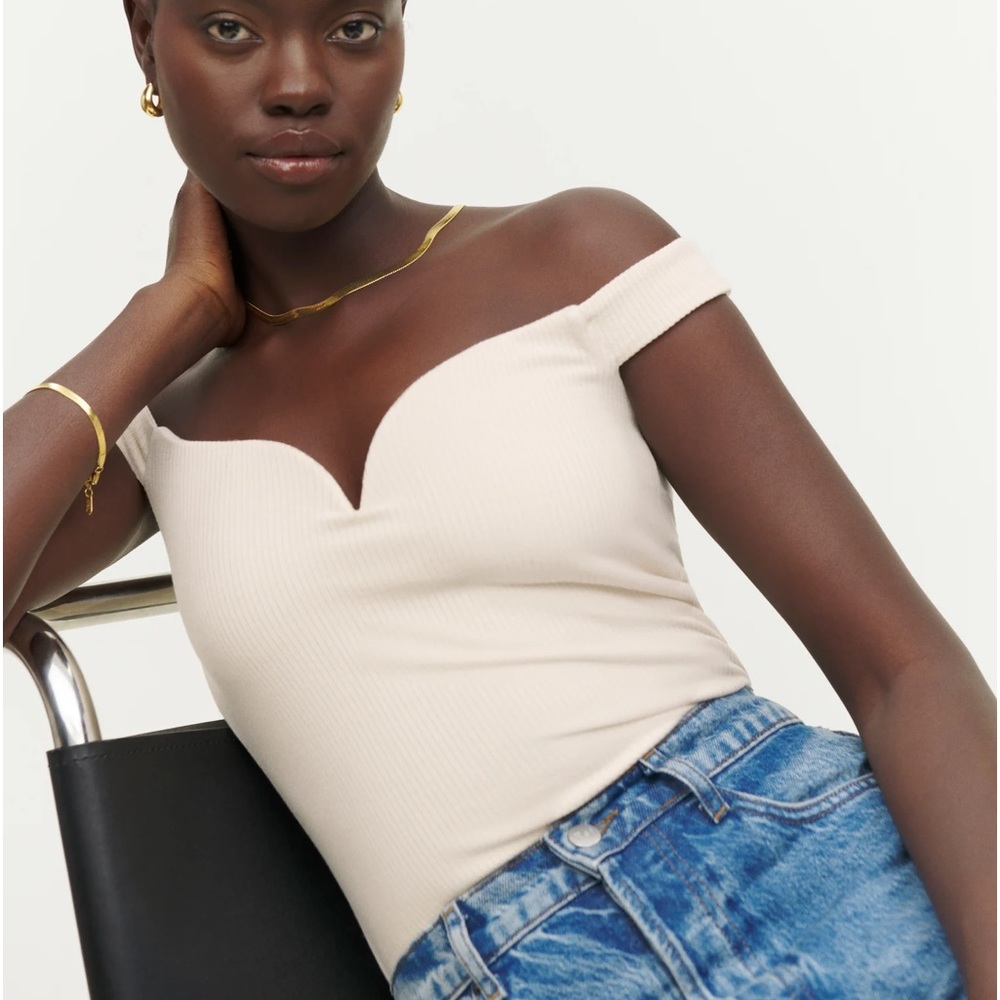 reformation andria knit top